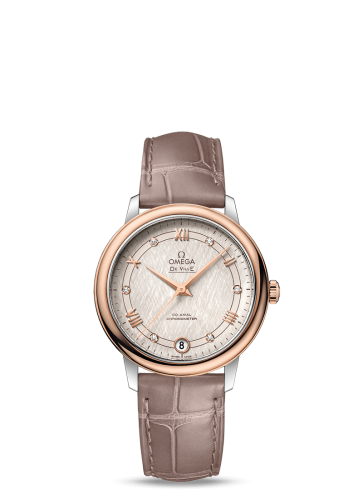 Omega De Ville Prestige Co-Axial 32.7 Stainless Steel / Red Gold / Vintage Silver Silk